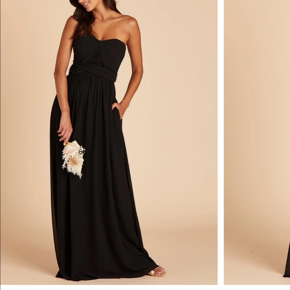 Birdy Grey Grace Convertible Bridesmaid Dress Large Black